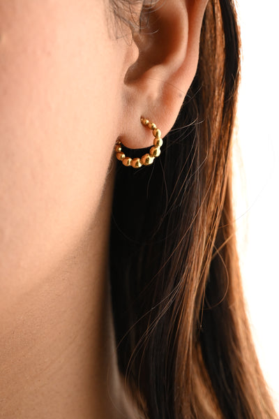 bead hoop studs