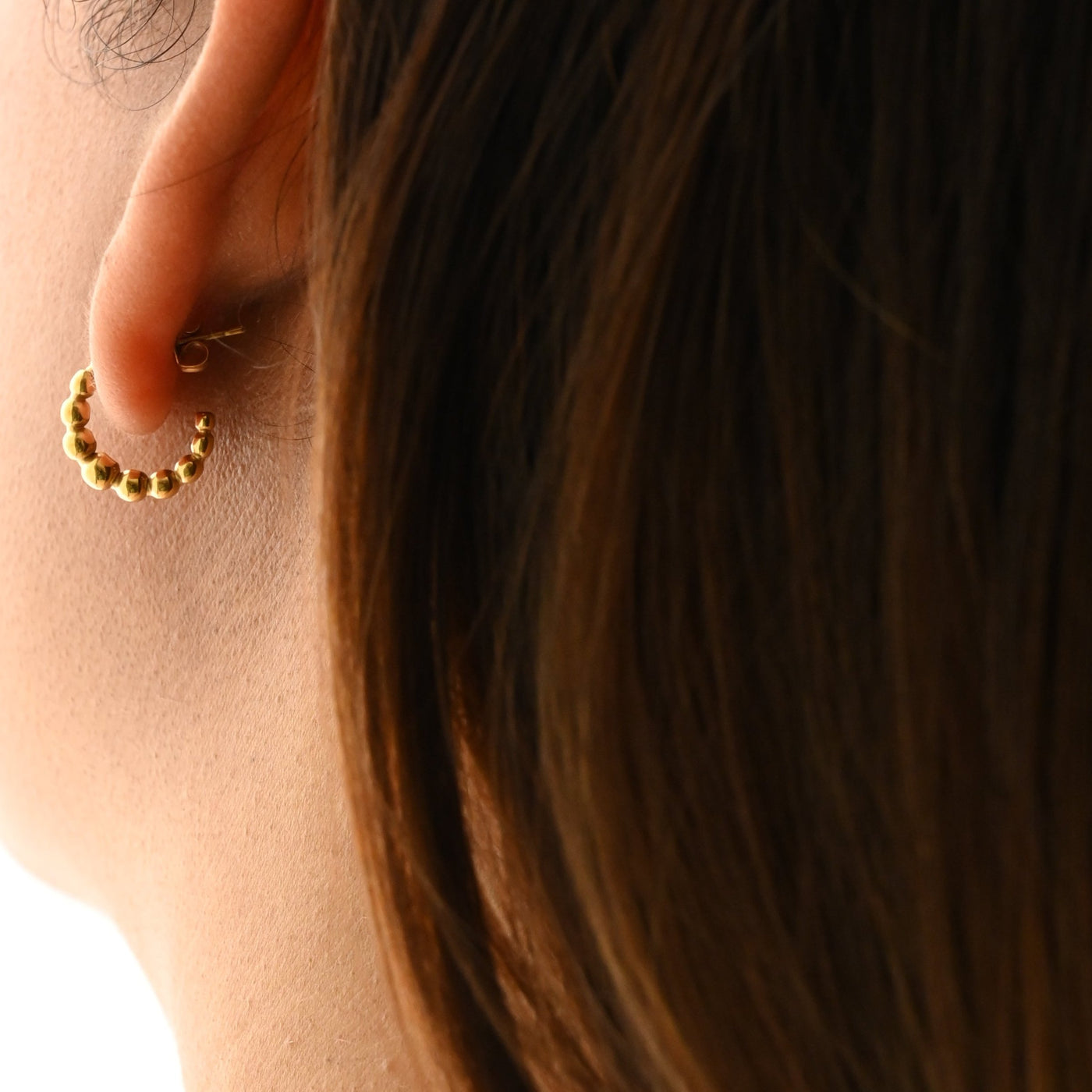 gold ball earrings