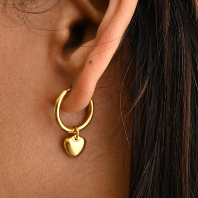 Heart hoop Earrings