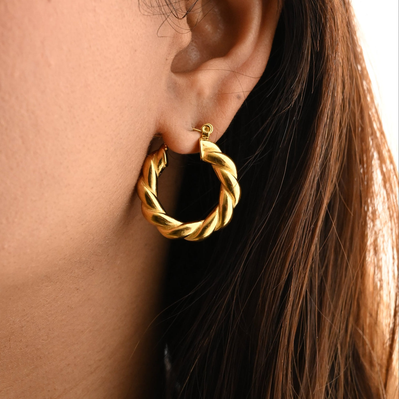 Rope Chain Hoop Earrings 