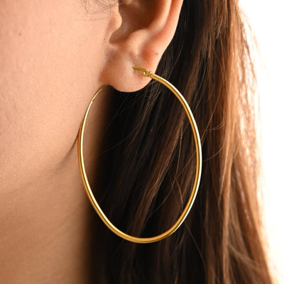 Extra Large Oval Hoop Earrings