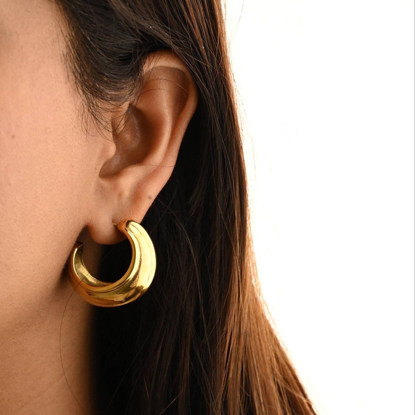 Wide Hoop Earrings