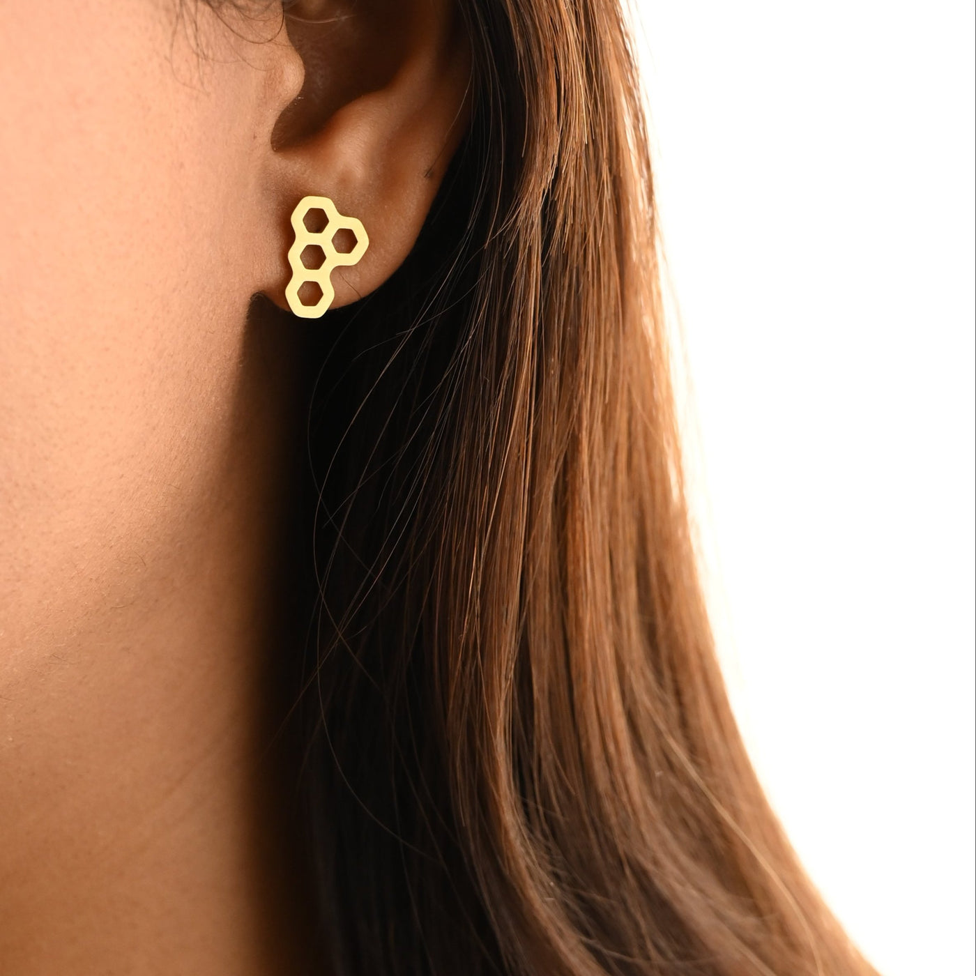 Honeycomb Stud Earrings