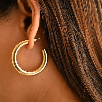 Gold Open Hoops