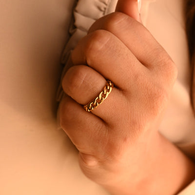 Gold Chain Ring