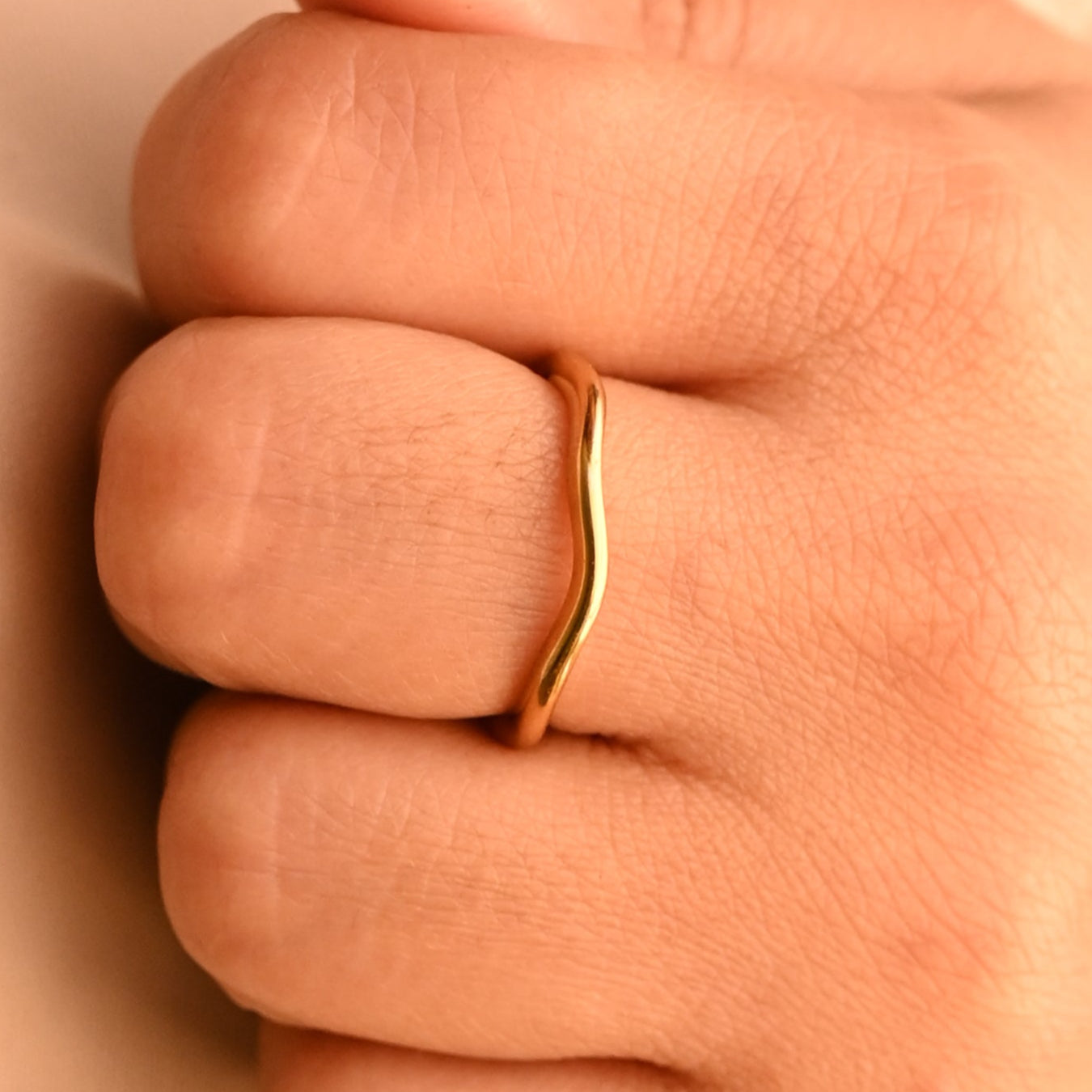 18K Gold-Filled Irregular Dainty Ring