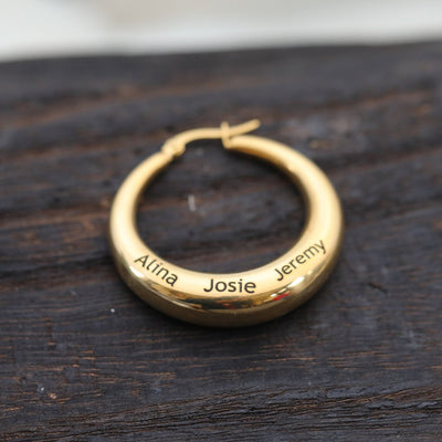 Gold Personalized Earrings