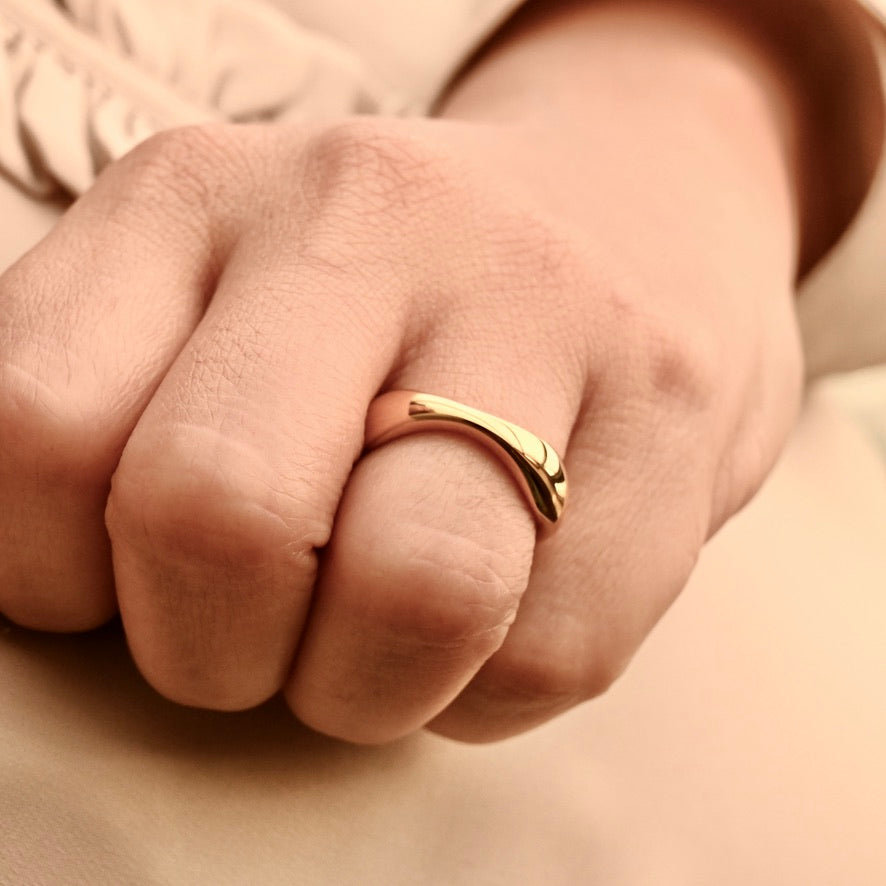 18K Gold-Filled Irregular Band Ring