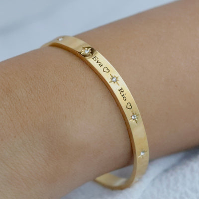 Customized Engraved Bangle Bracelet