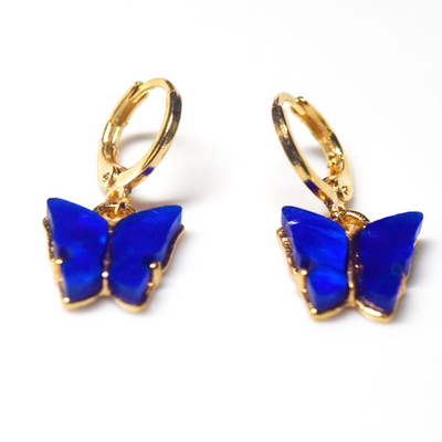 butterfly earrings hoops