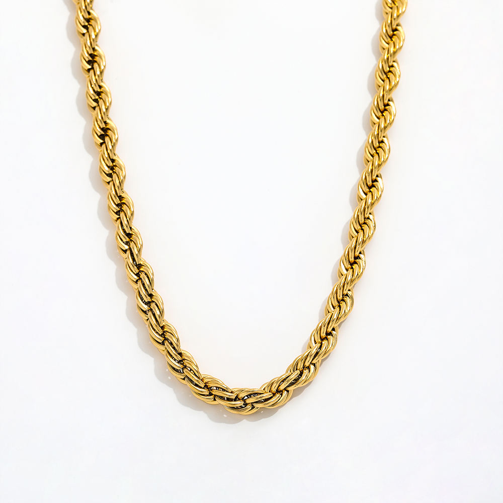 Buy 18K Gold-Filled 4MM Thick Rope Chain Necklace | Best Quality Gold ...