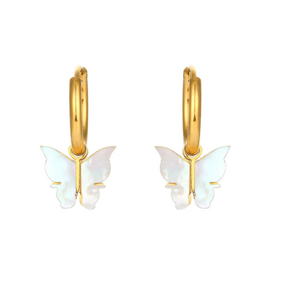 Butterfly Earrings Hoops