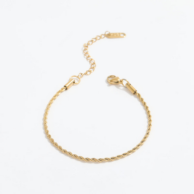 18K Gold-Filled 2mm Rope Bracelet