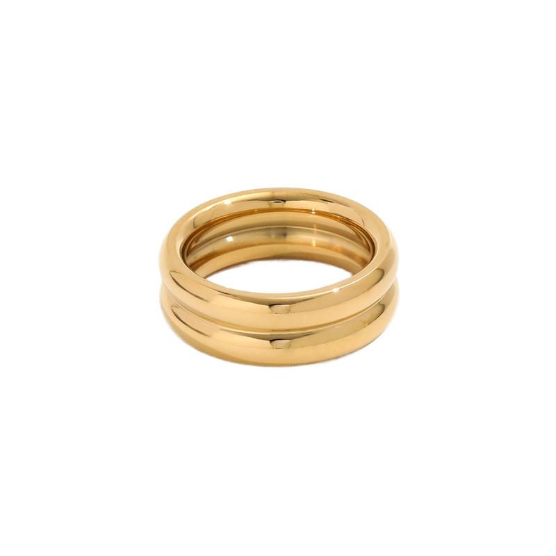 18K Gold-Filled Double Band Ring