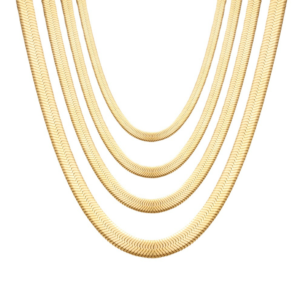 14K Gold-Filled Flat Snake Necklace