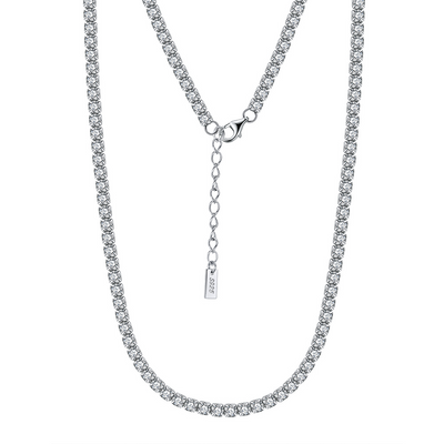 925 silver tennis necklace 