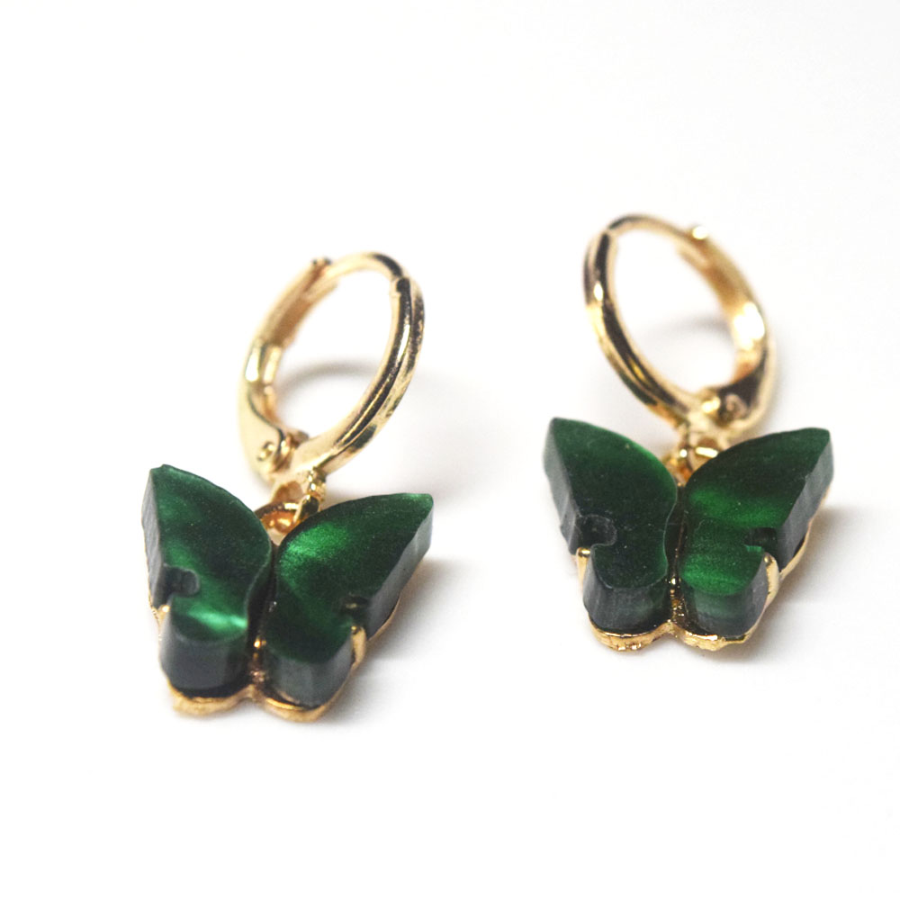 14k gold butterfly earrings