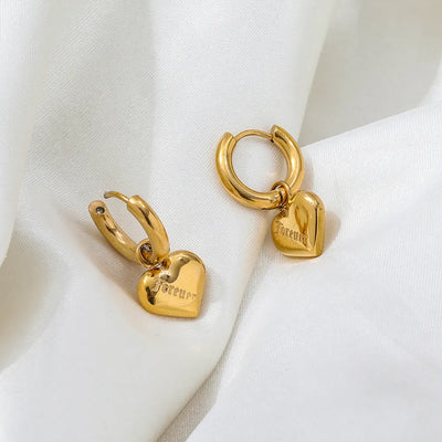 heart hoop earrings