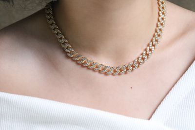 18K Gold-Filled Zirconia Pave Necklace