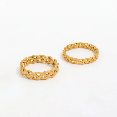 18K Gold-Filled Braided Ring