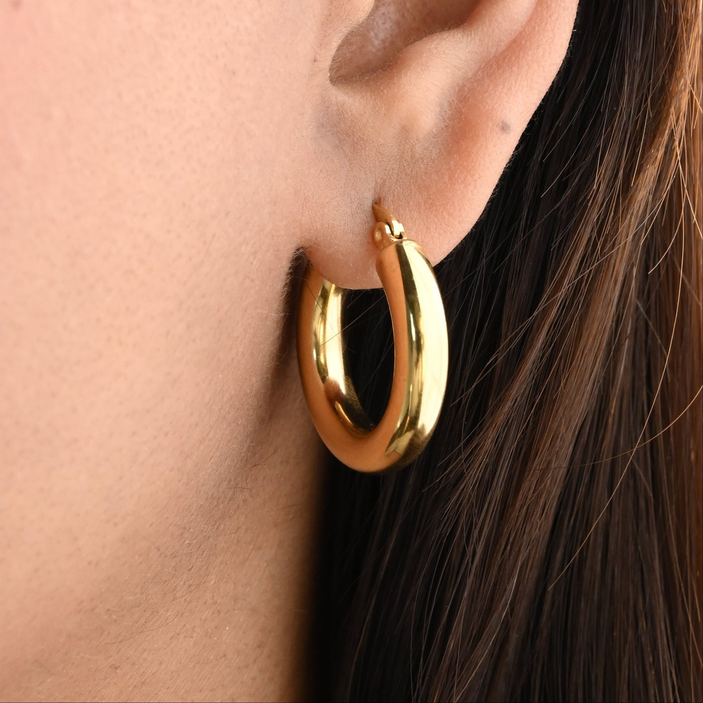 18K Gold-Filled Thick Hoops for Women | Cora hoops 