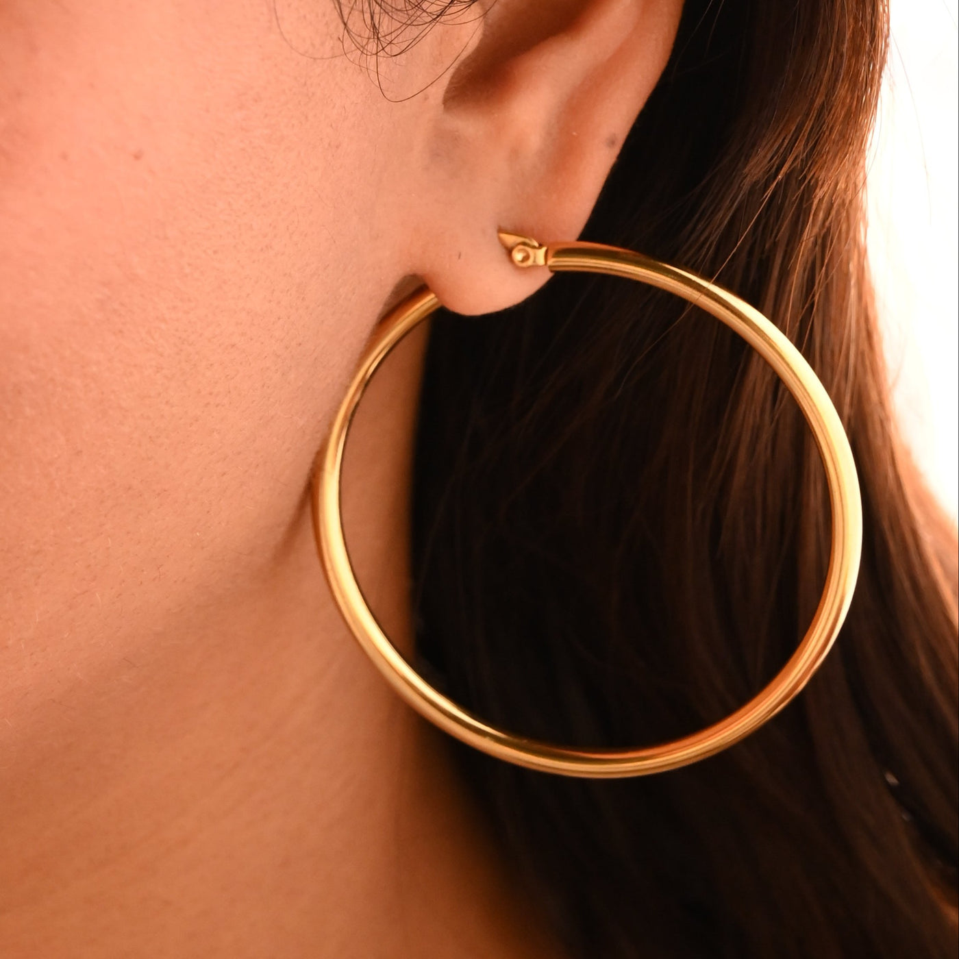 18K Gold-Filled Large Hoop Earrings