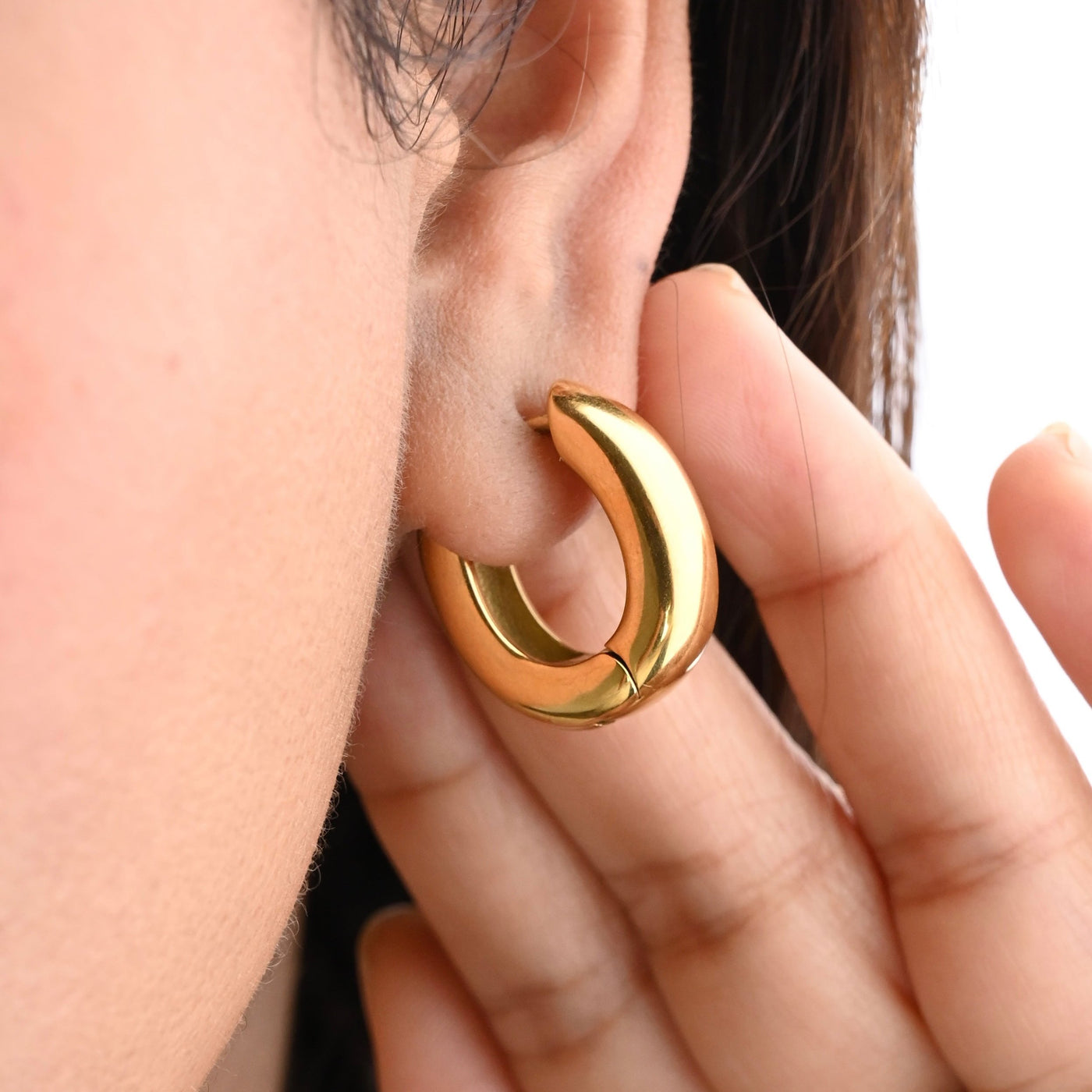 Thick Hoops Earrings