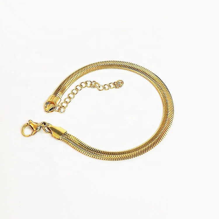 Gold Herringbone Bracelet