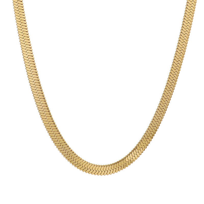 14K Gold-Filled Flat Snake Necklace