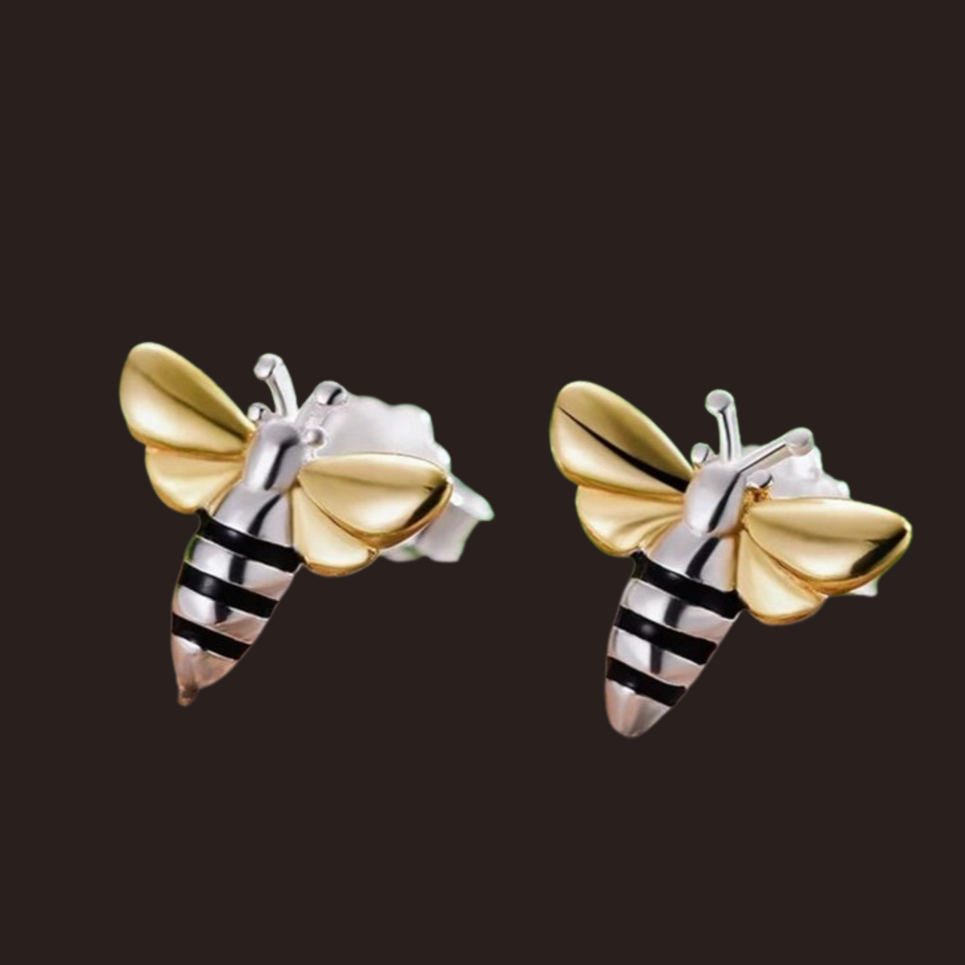 18K Gold-Filled Bee stud earrings