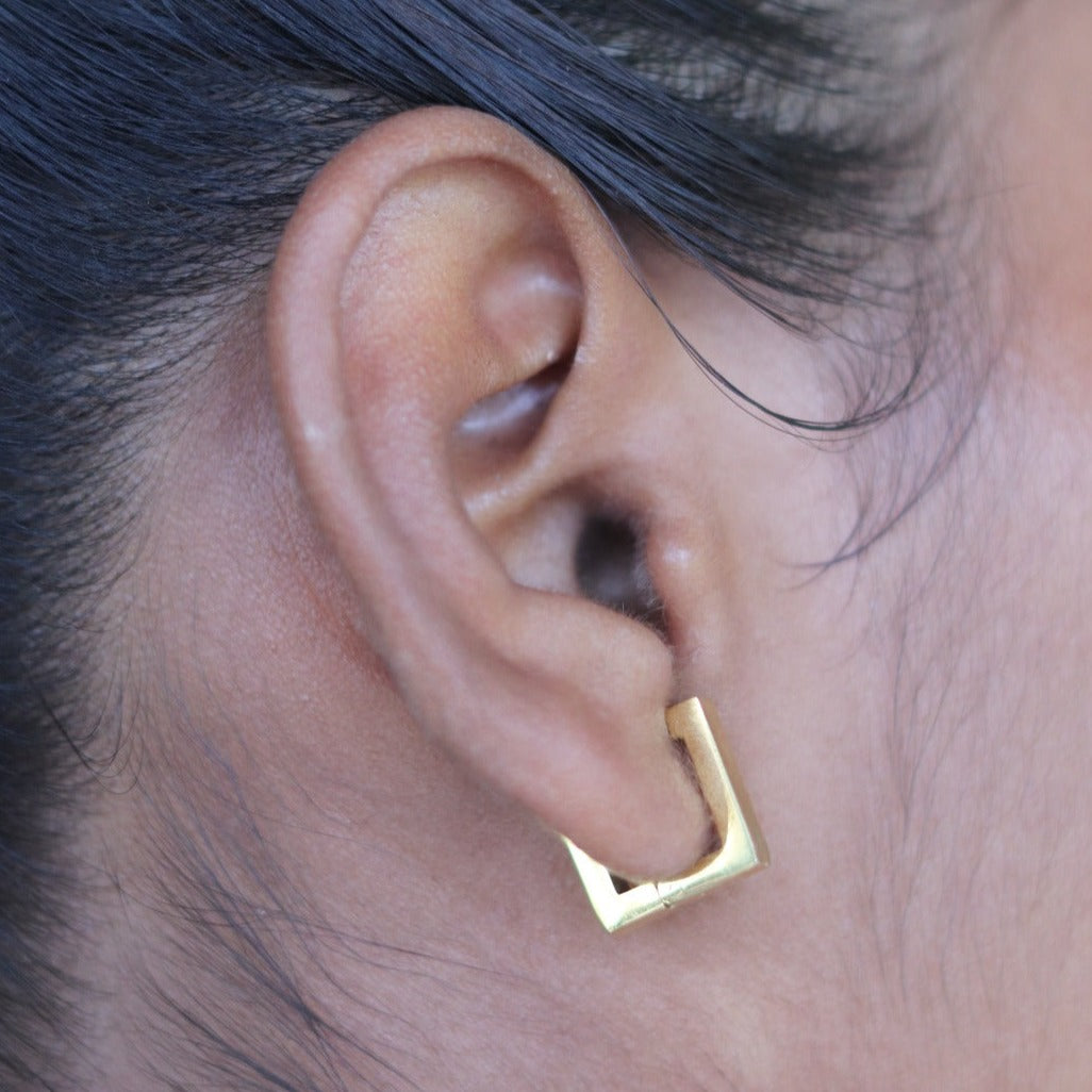 18K Gold-Filled Square Hoop Earrings