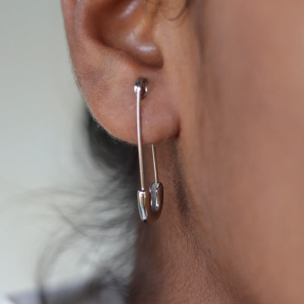 18K Gold-Filled Safety Pin Earrings