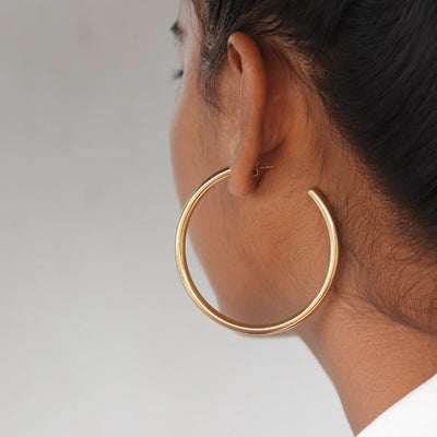 18K Gold-Filled Large Open Hoop Earrings