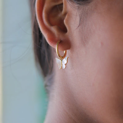 18K Gold-filled Butterfly Shell Earrings