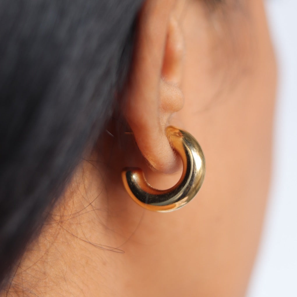18K Gold-Filled Open Hoop Earrings
