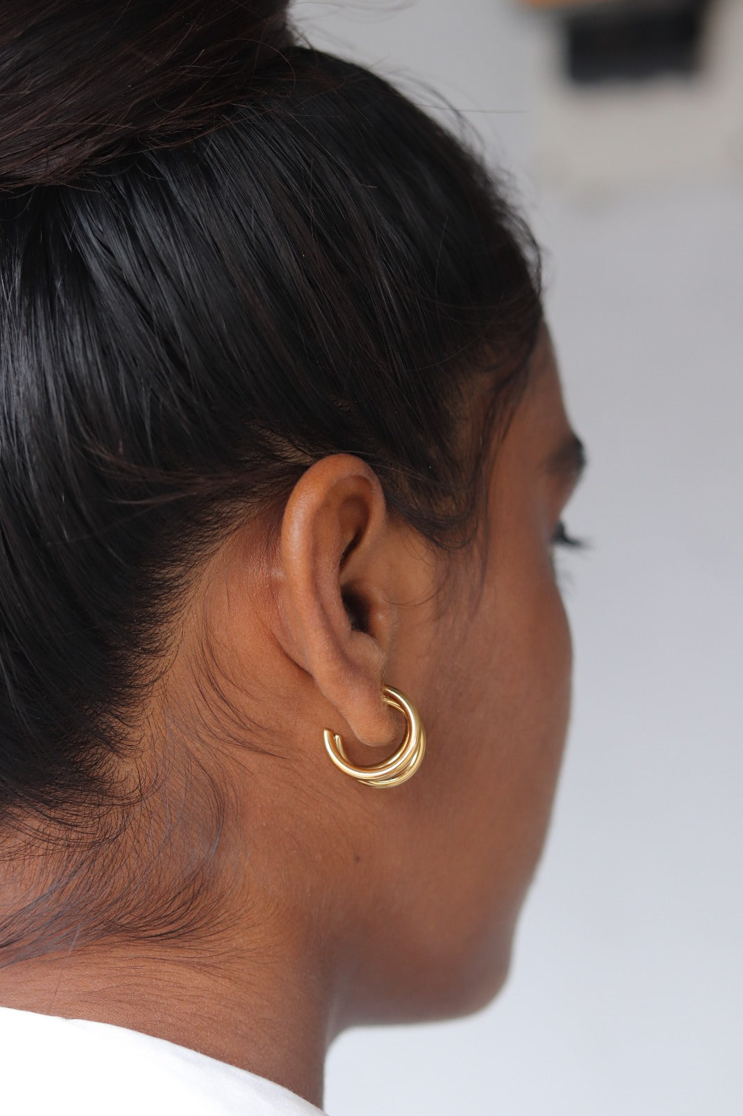 18K Gold-Filled Triple Hoop Earrings (Small 22mm)