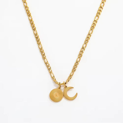 Gold Custom Necklace Engraved Disc Necklace