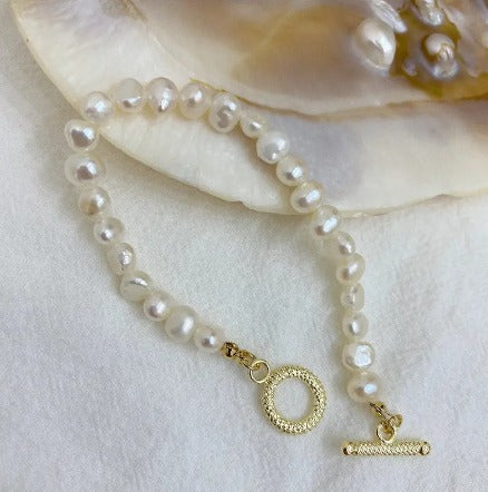 Gold Pearl Bracelet