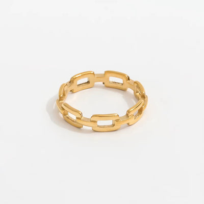 18k Gold-Filled Link Chain Ring