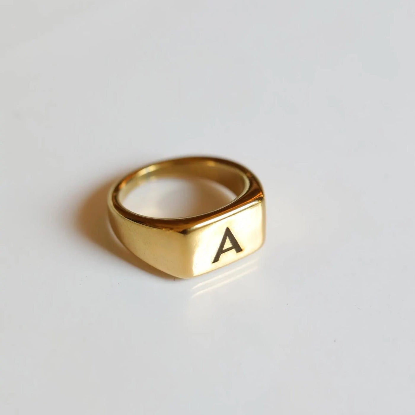 Personalized Engraved Letter Ring