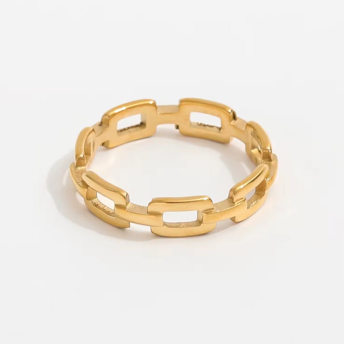 18k Gold-Filled Link Chain Ring