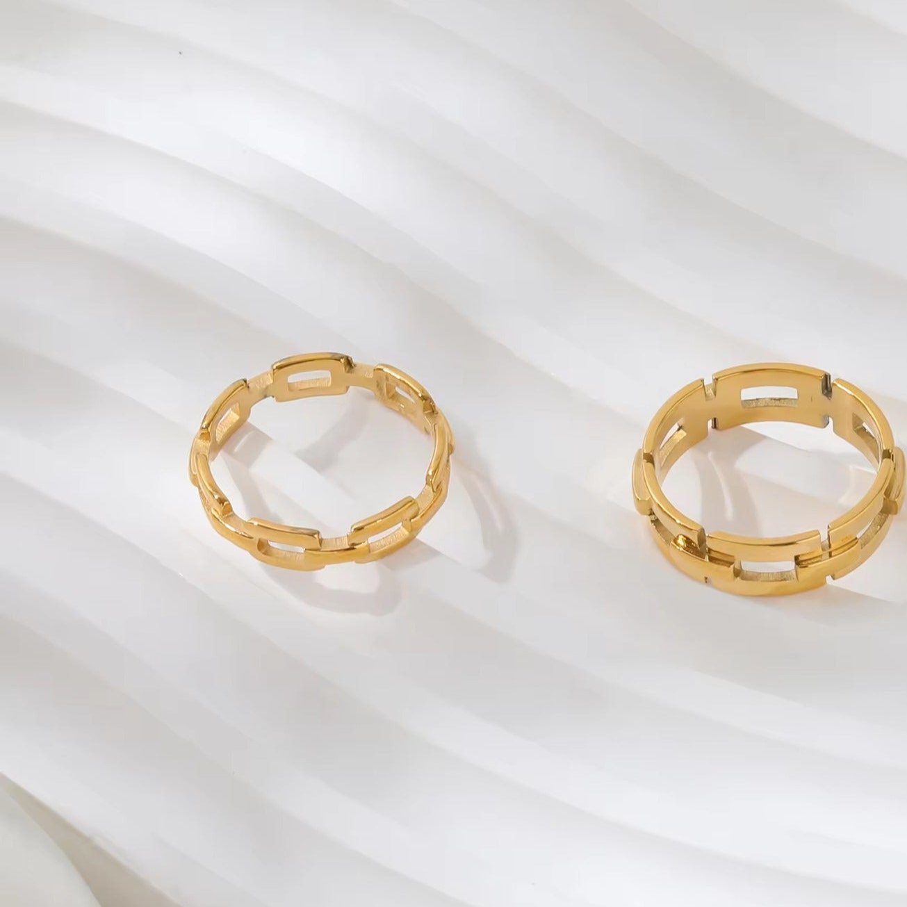 18k Gold-Filled Link Chain Ring