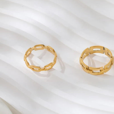 18k Gold-Filled Link Chain Ring