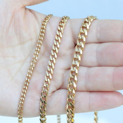 18K Gold-Filled Cuban Link Chain Necklace | Alina