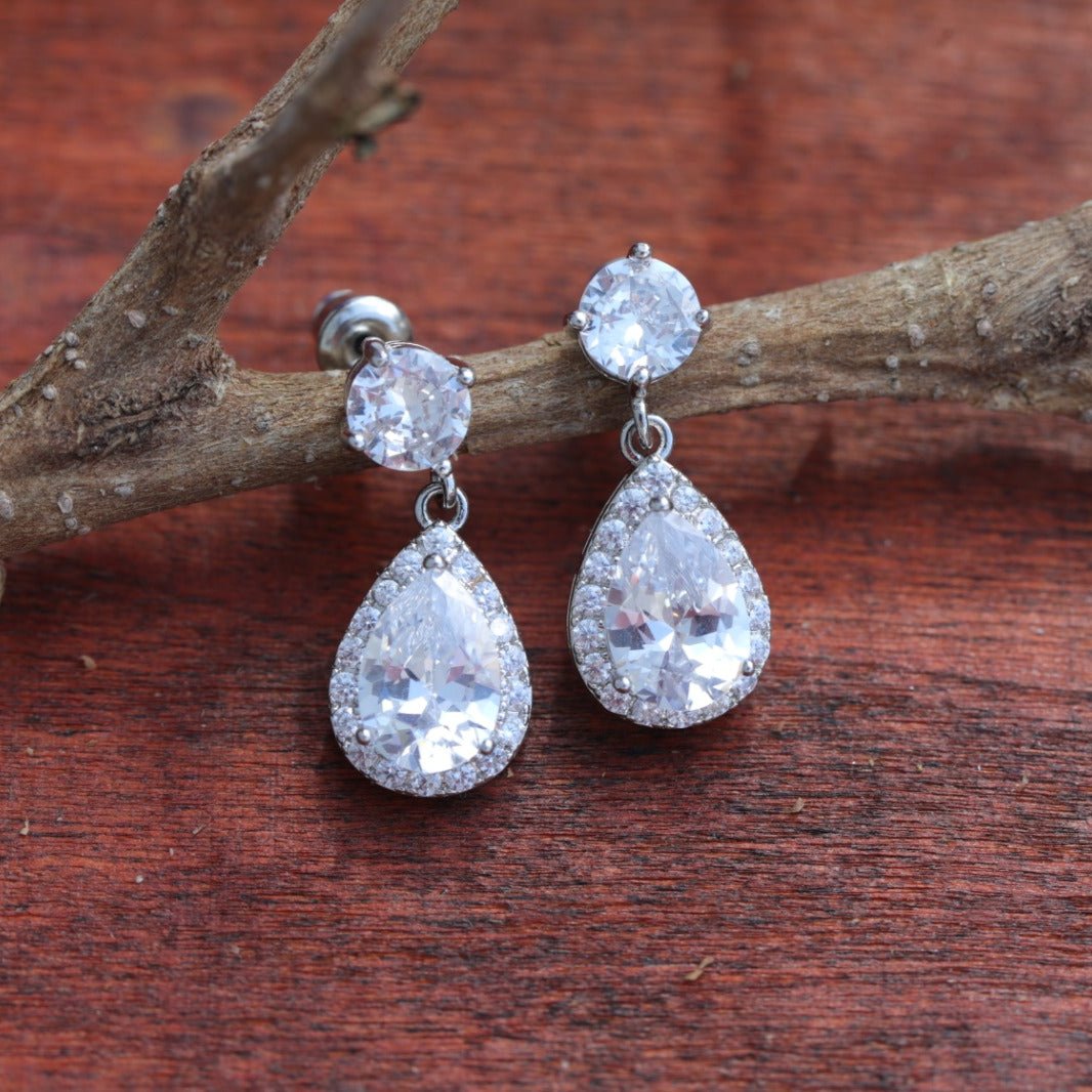 Zircon Water Drop Earrings