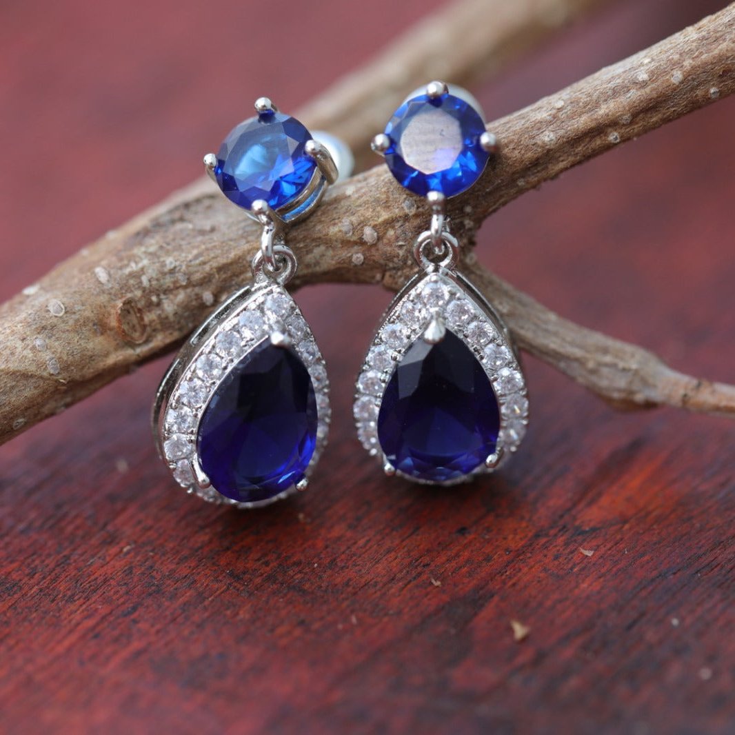 Zircon Water Drop Earrings