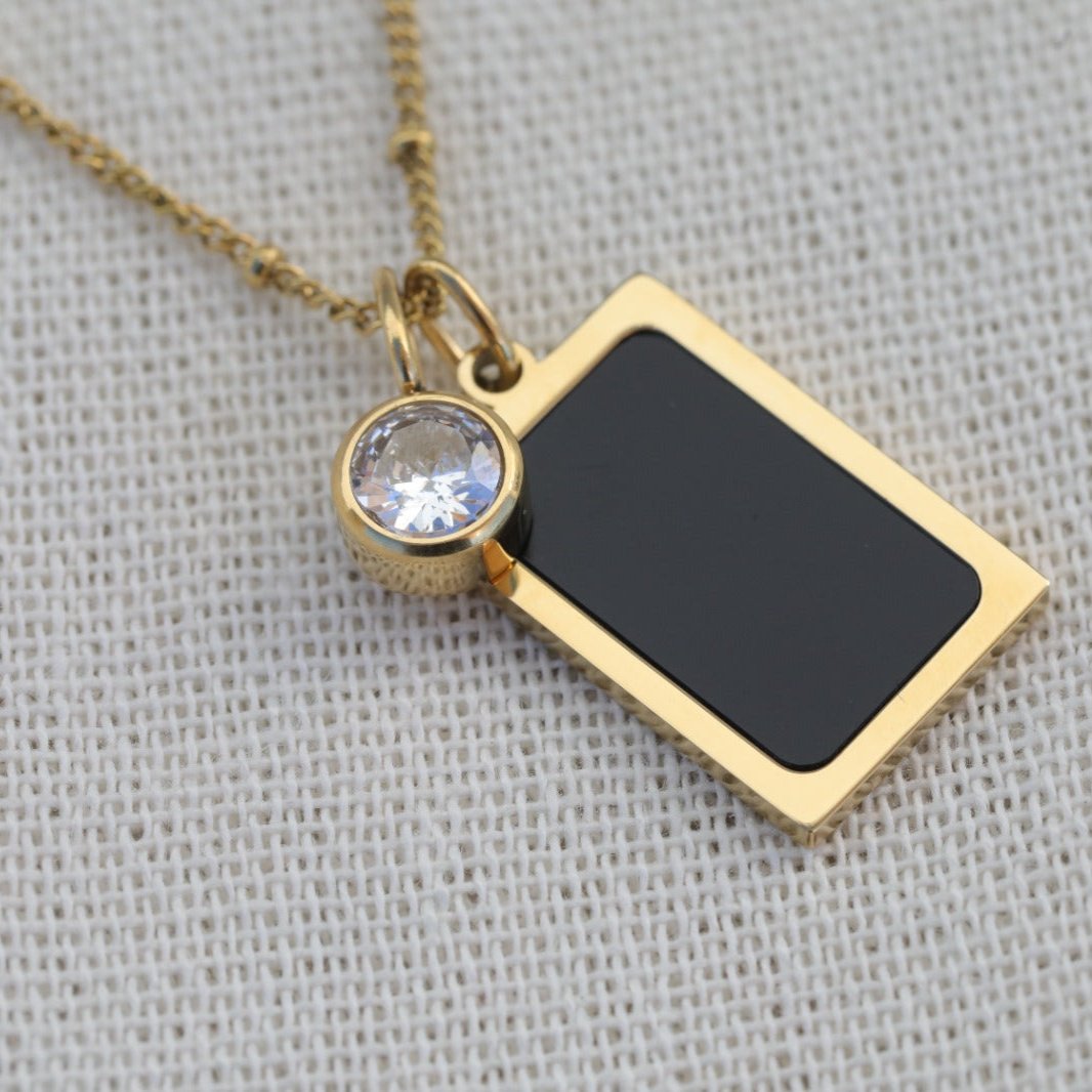 Black Pendant Necklace