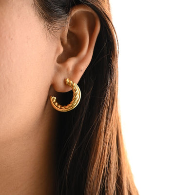 Gold earrings