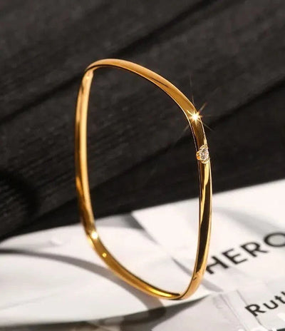 Gold Filled Zircon Bangle