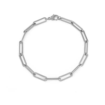 Silver Paperclip Bracelet